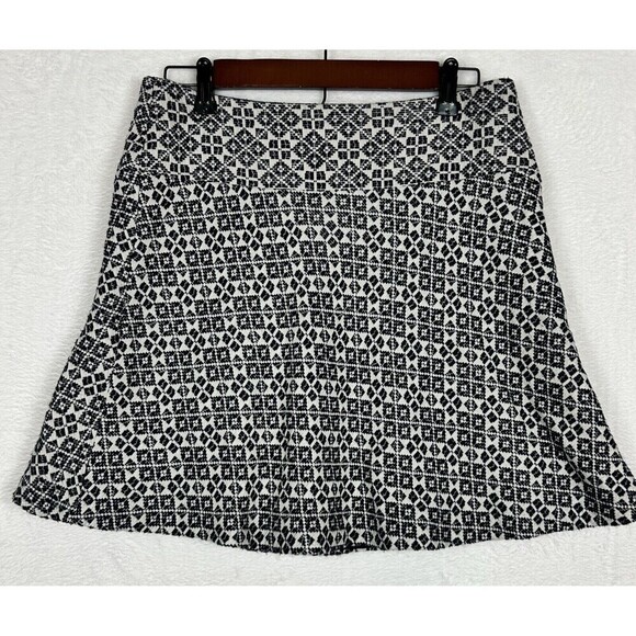 Tory Burch A Line Skirt Geometric Cotton Blend‎ Southwestern Inspired Design 4 - Picture 1 of 9